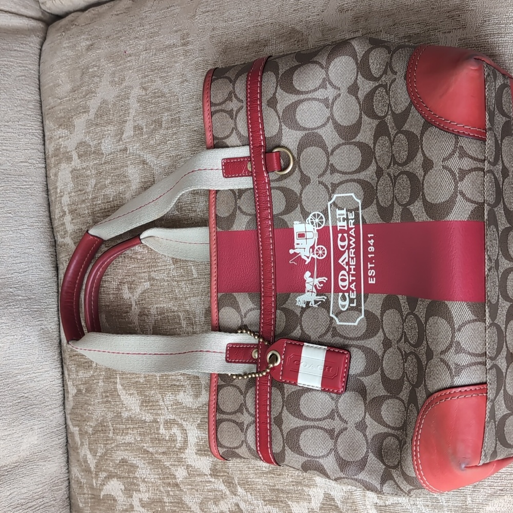 Red Coach bag